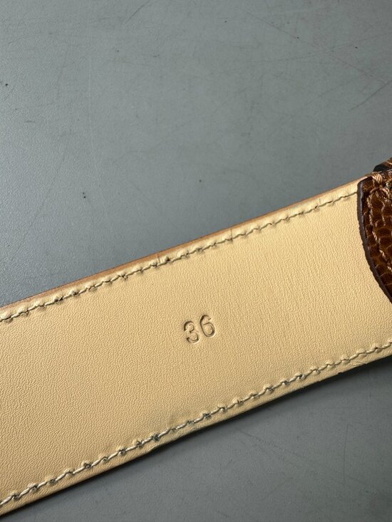 New Crockett & Jones Tan Scotch Grain Men\'s Belt, Size 36 main image 11